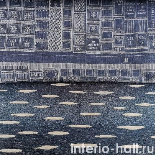синяя ткань для домашнего текстиля